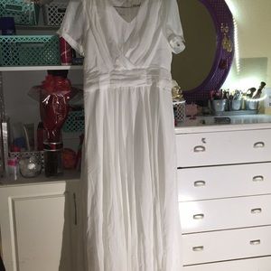 White flowy dress